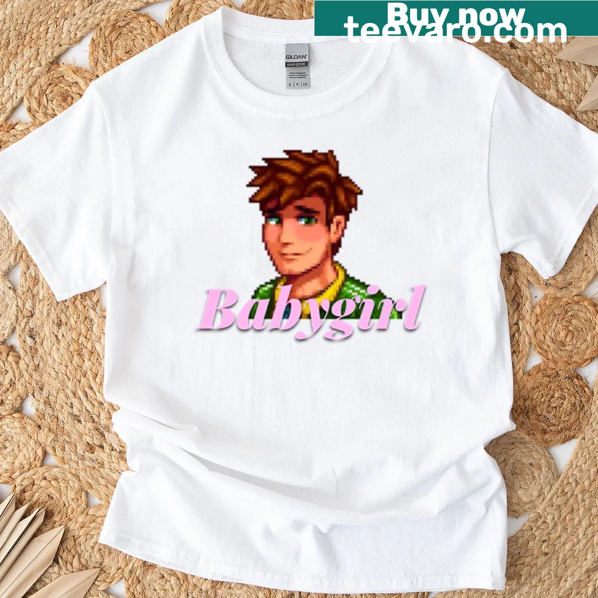 Stardew Valley-themed T-shirt featuring Alex's playful design — on a men's t-shirt