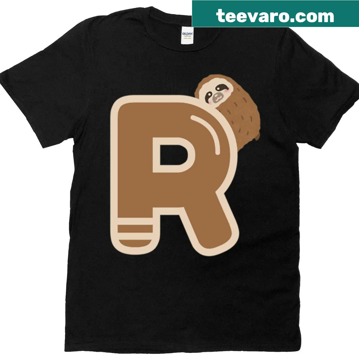 Minimalist t-shirt featuring the letter K in silhouette style — on a men's t-shirt