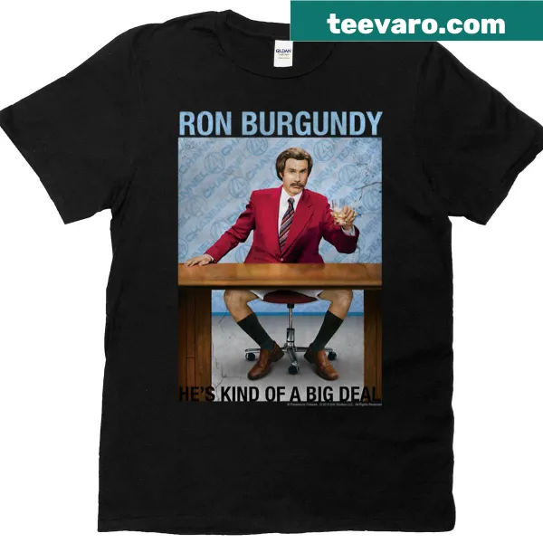 Vintage-style tee featuring Ron Burgundy's big deal quote
