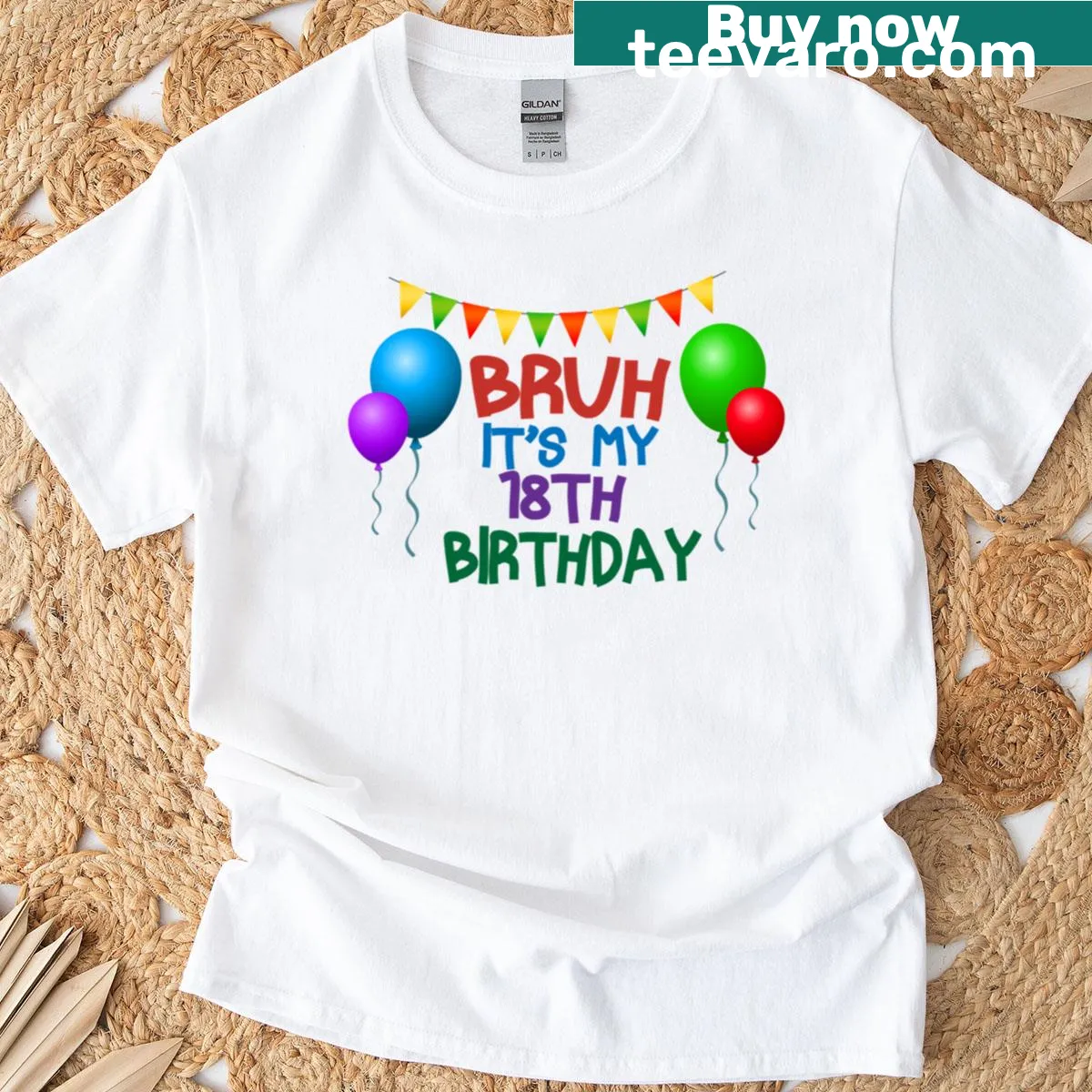 Funny T-shirt for celebrating 18th birthday — on a men's t-shirt