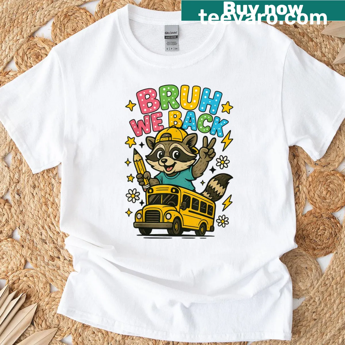 Playful raccoon design with text for kids on a T-shirt — on a men's t-shirt