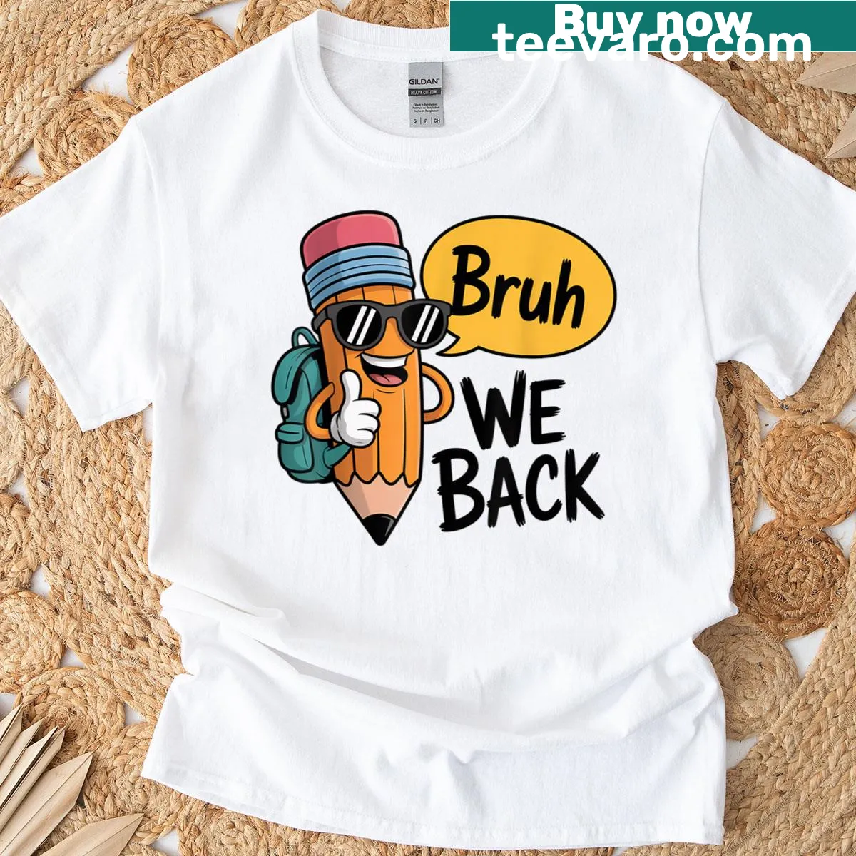 Funny pencil graphic with text for kids on a T-shirt — on a men's t-shirt