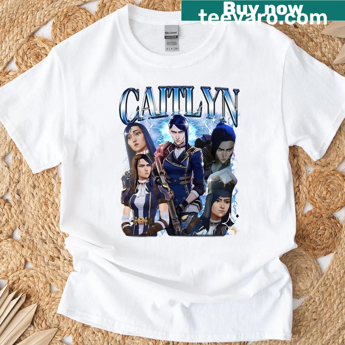 Vintage fan art graphic tee inspired by Caitlyn — on a men's t-shirt