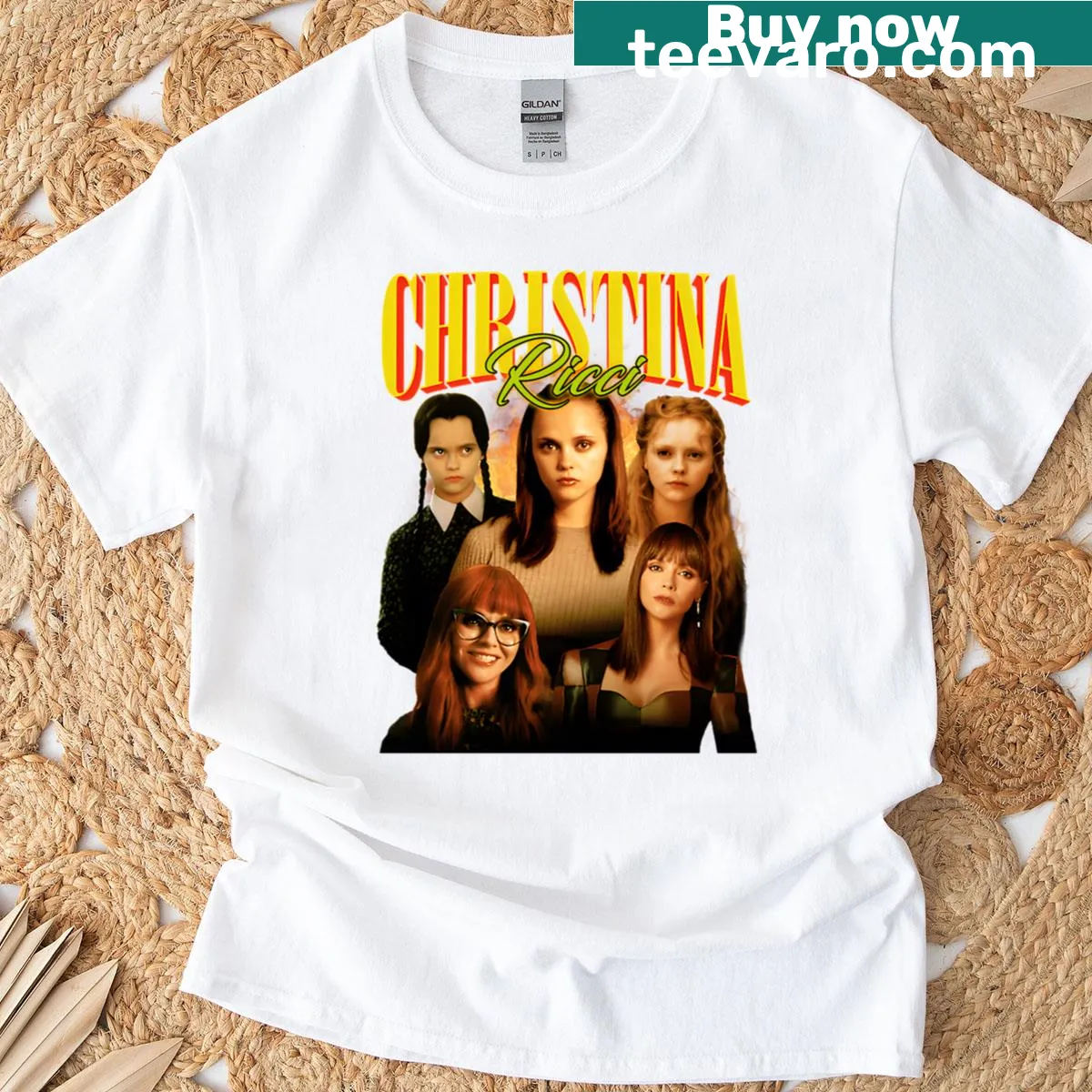 Christina Ricci Movie Icons graphic T-shirt — on a men's t-shirt