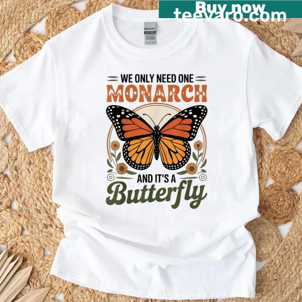 Butterfly-themed t-shirt featuring an inspirational graphic