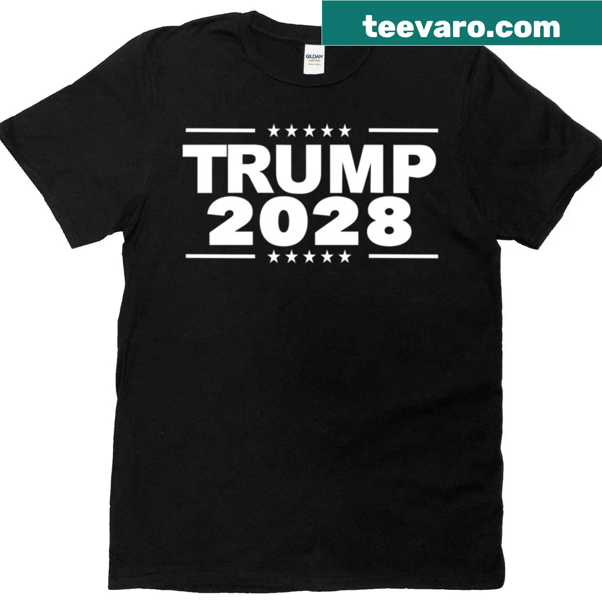 Trump 2028 humorous graphic T-shirt — on a men's t-shirt