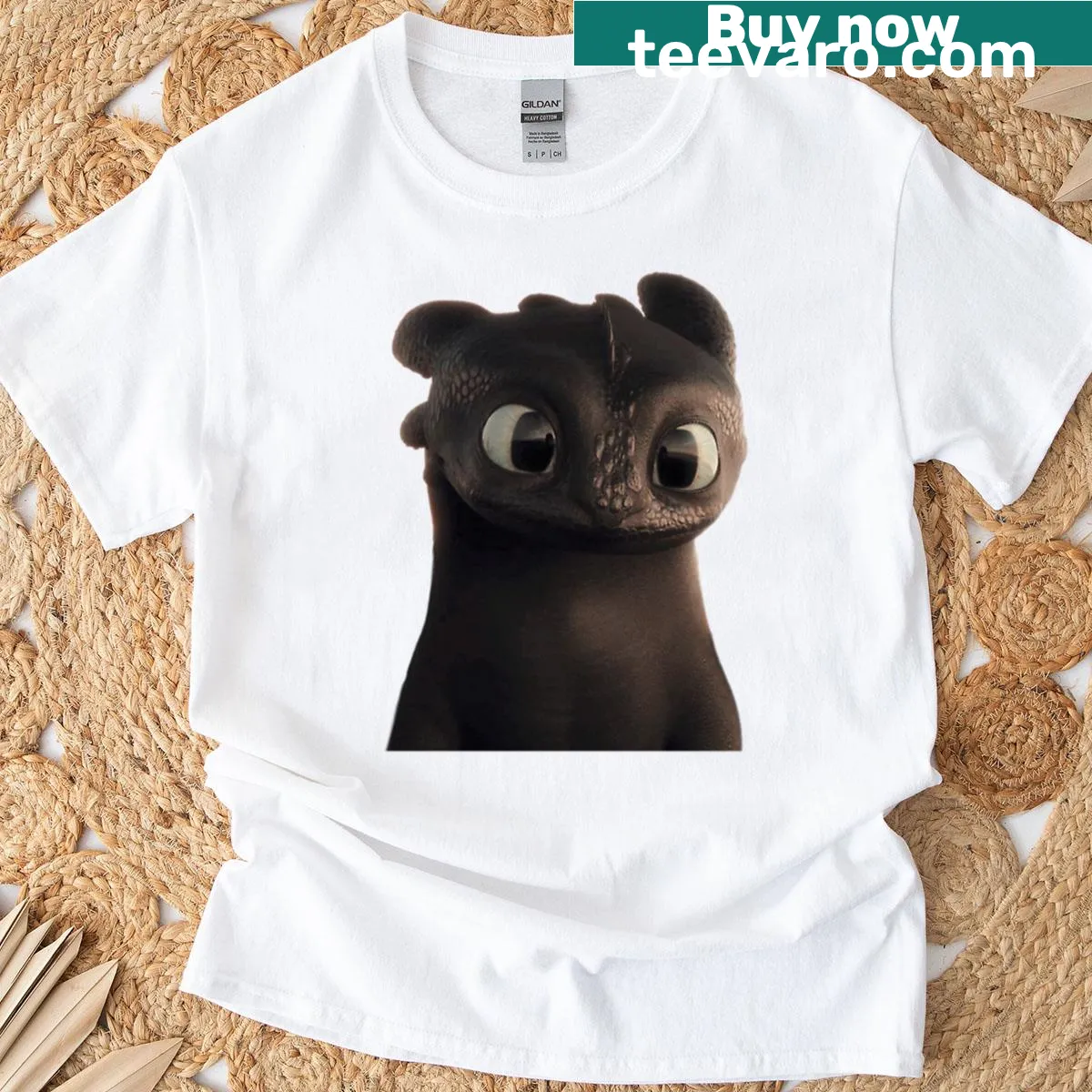 Adorable Viking dragon graphic on T-shirt for fantasy fans — on a men's t-shirt