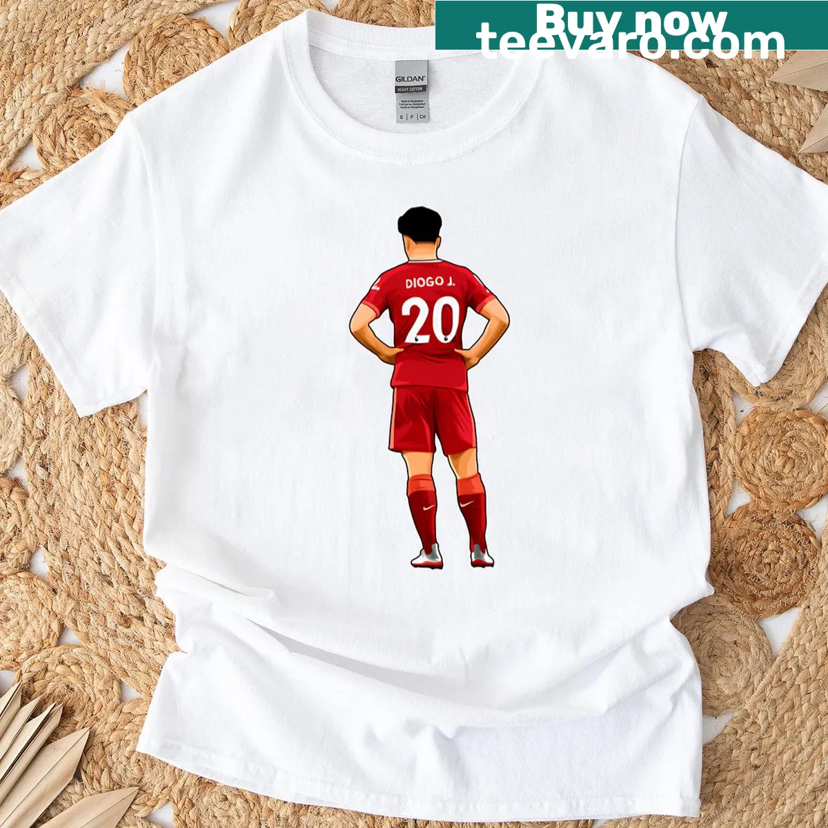T-shirt featuring the phrase '20 Stay' in bold text for Diogo Jota fans — on a men's t-shirt