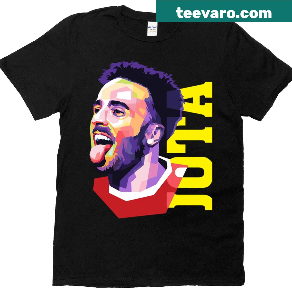 Diogo Jota celebration goal t-shirt with graphic design — on a men's t-shirt