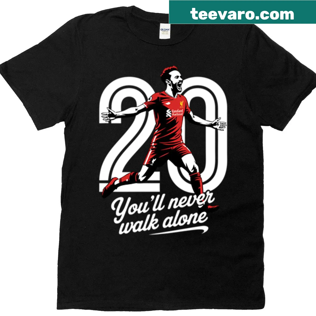 Minimalist tribute design for Diogo Jota on a t-shirt — on a men's t-shirt