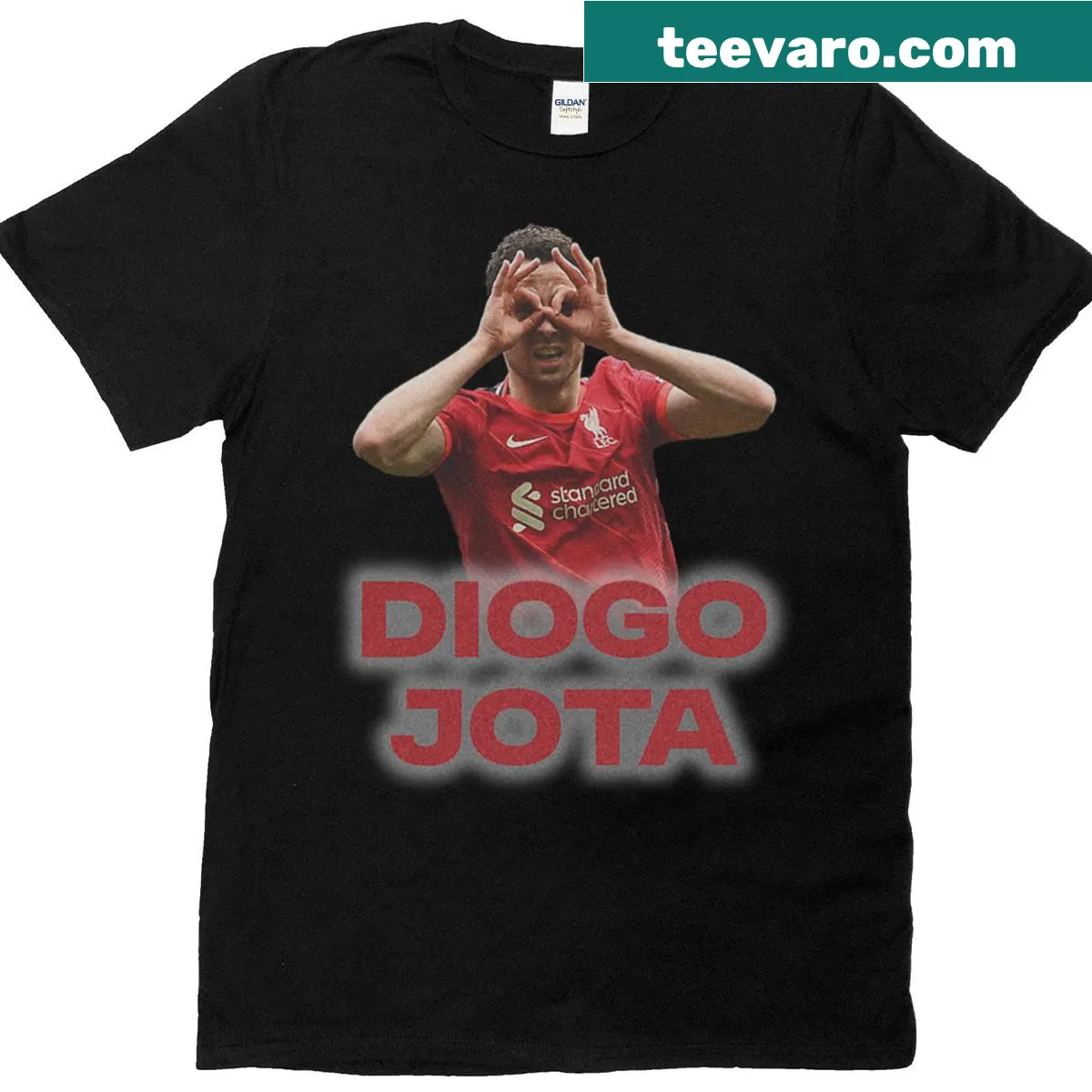 Diogo Jota Liverpool Legend goal celebration t-shirt — on a men's t-shirt