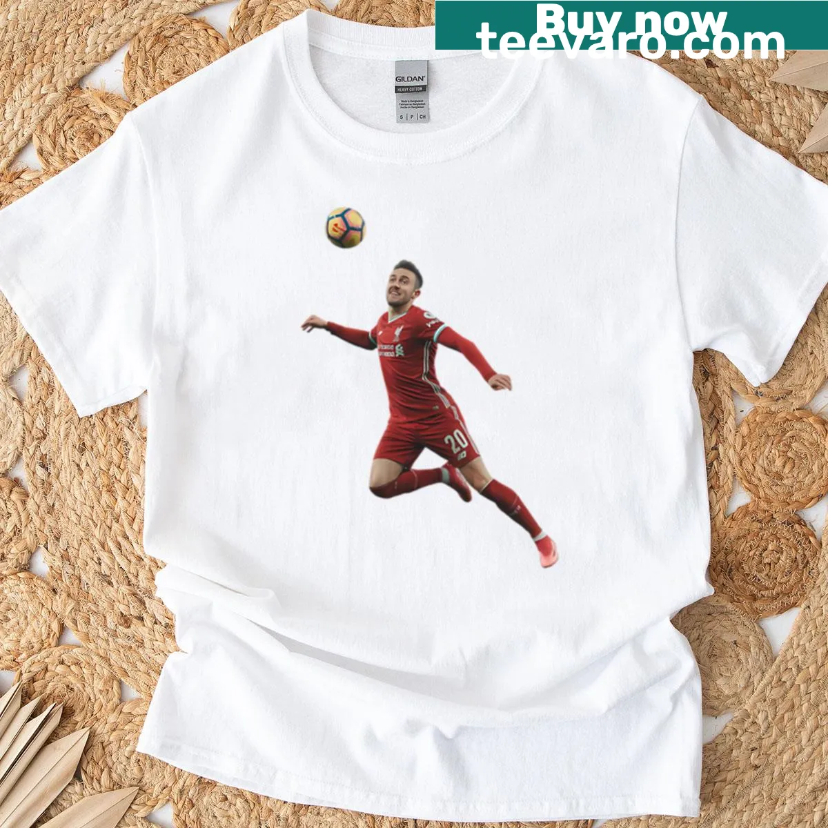 Oversized T-shirt featuring Diogo Jota's name for Liverpool FC fans — on a men's t-shirt