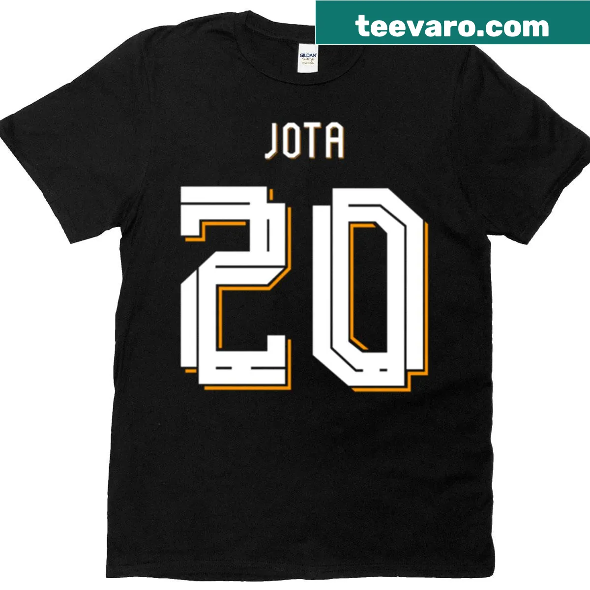 Diogo Jota Liverpool home kit T-shirt for the 2425 season — on a men's t-shirt