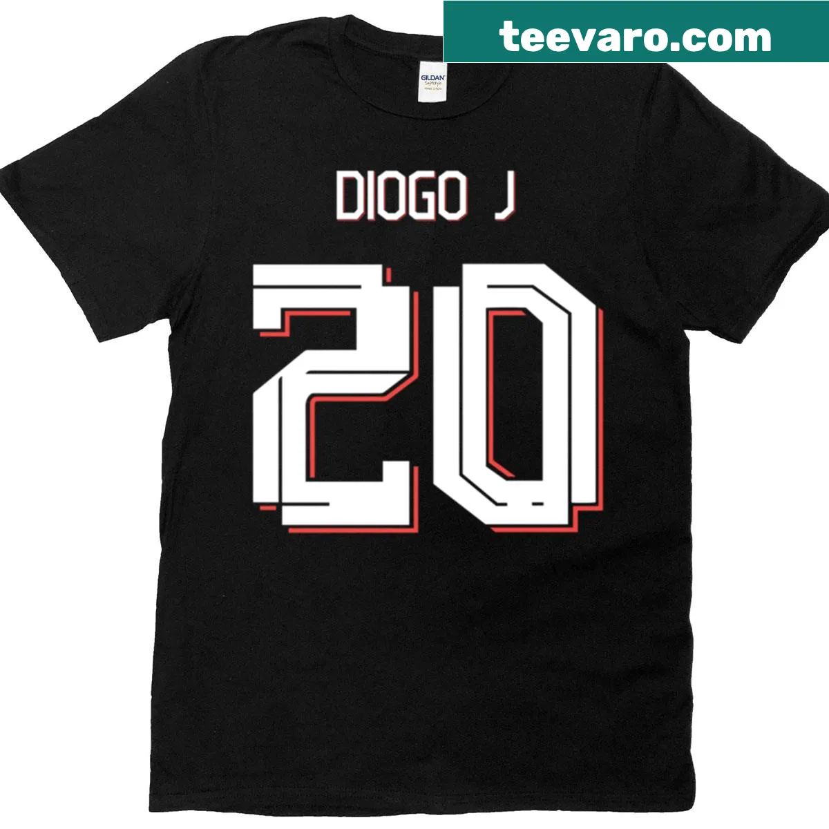 Diogo Jota Liverpool third jersey T-shirt for the 2223 season — on a men's t-shirt