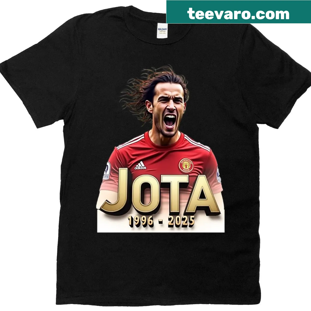 Diogo Jota memory t-shirt with graphic design — on a men's t-shirt