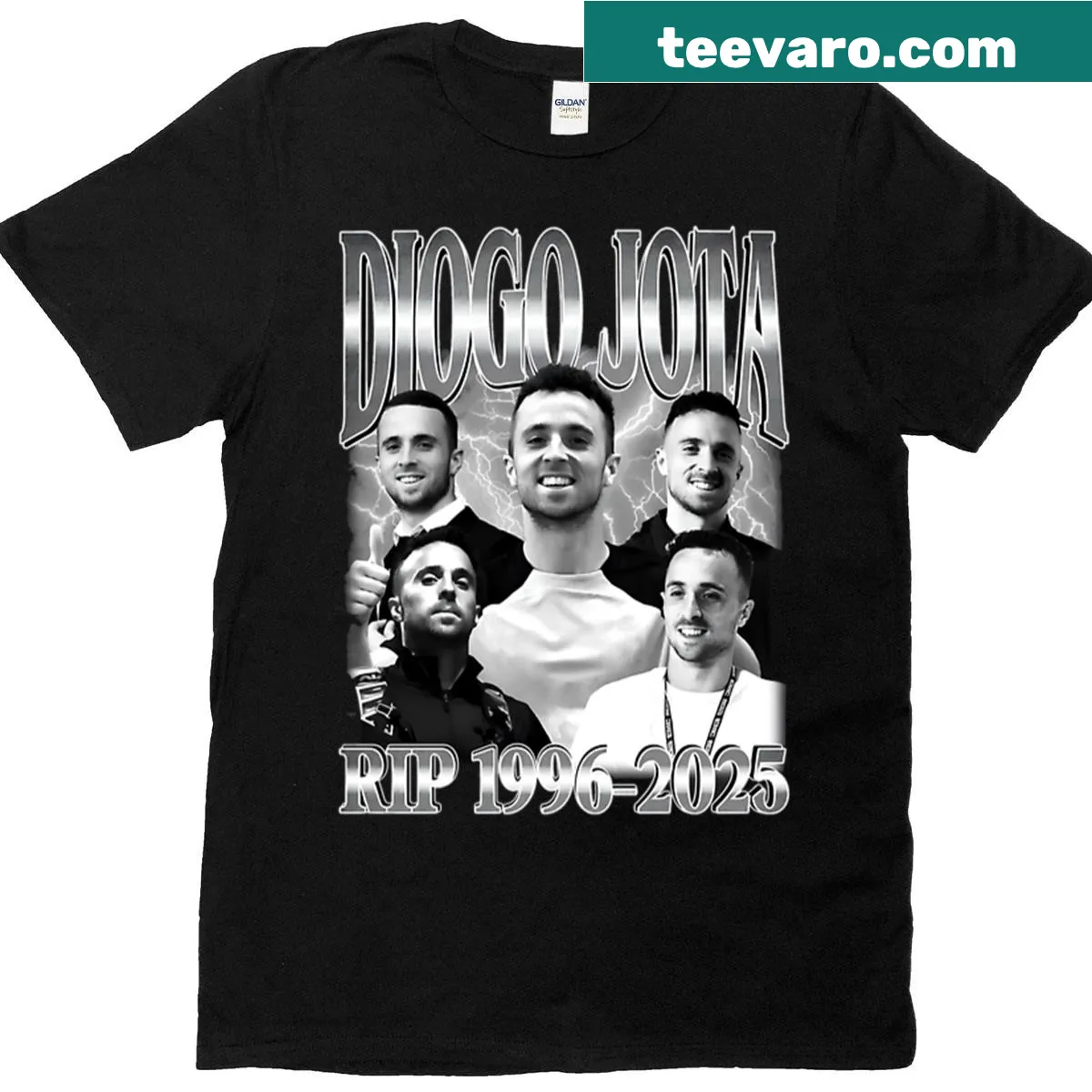 Diogo Jota rest in peace t-shirt with graphic design — on a men's t-shirt