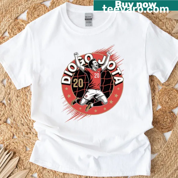 Boxy t-shirt featuring artistic tribute to Diogo Jota
