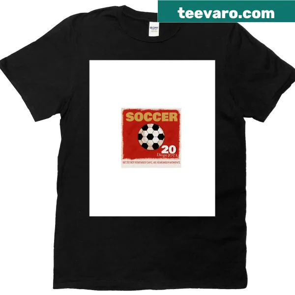 Art graphic T-shirt featuring Diogo Jota's jersey number 20 for Liverpool FC fans.