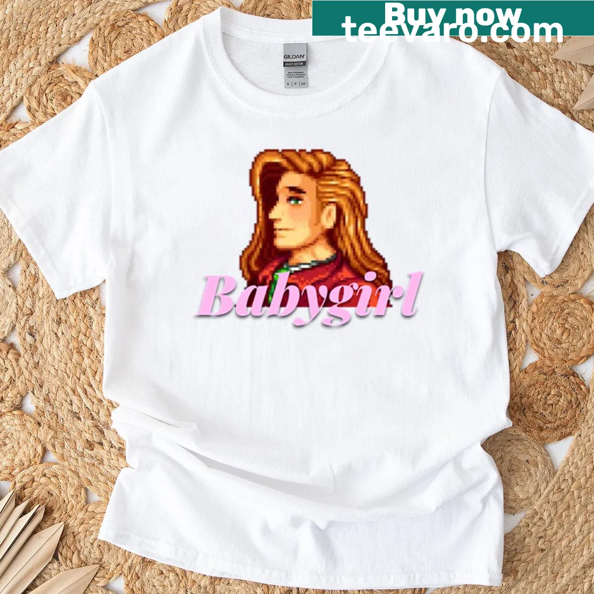 T-shirt featuring Elliot from Stardew Valley with a cute design. — on a men's t-shirt