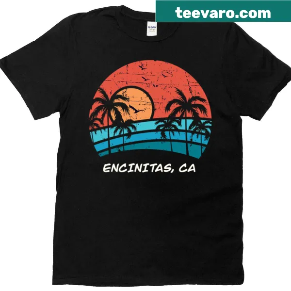 Sunset scene t-shirt representing Encinitas California