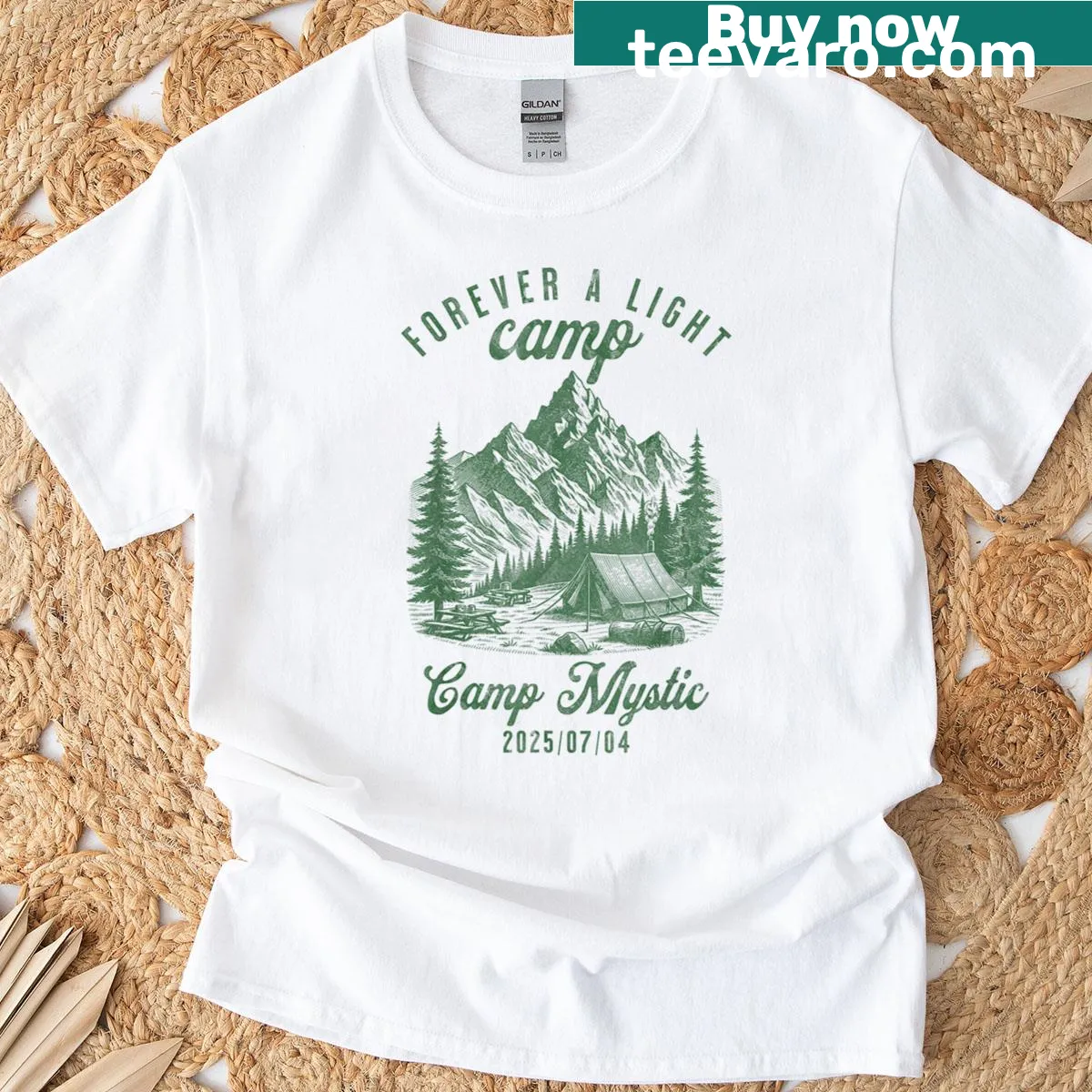 Forever A Light Camp Mystic 2025 women's t-shirt — on a men's t-shirt