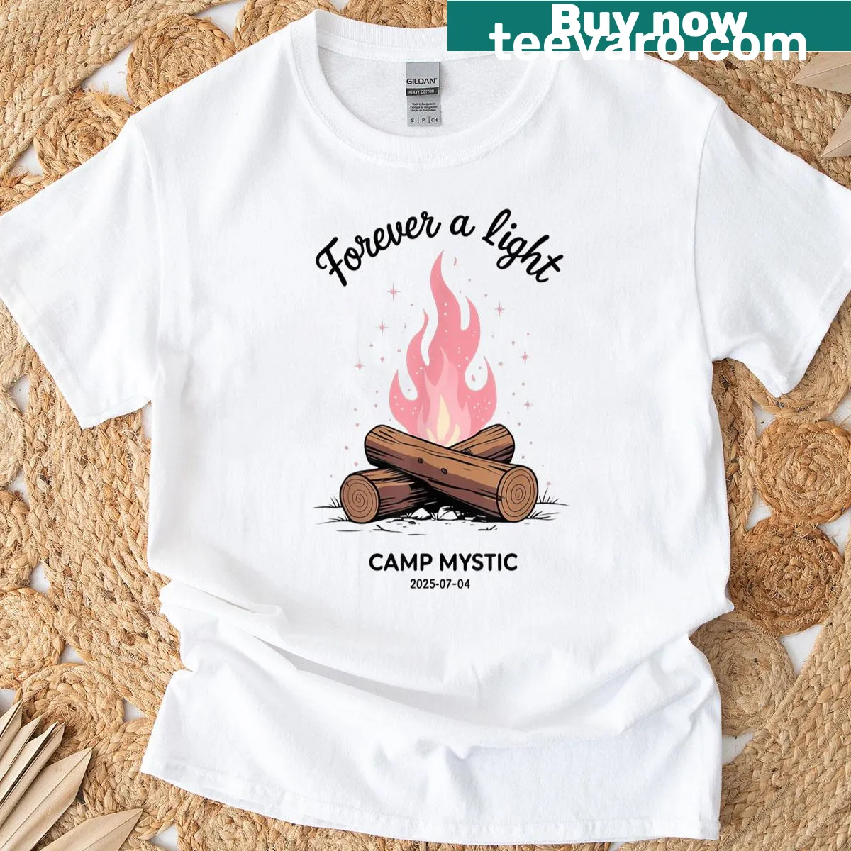 Camp Mystic 2025 Summer Retreat T-shirt design — on a men's t-shirt