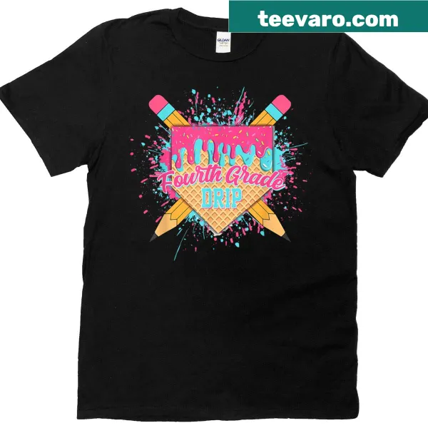 Cartoon T-shirt with baseball and ice cream theme