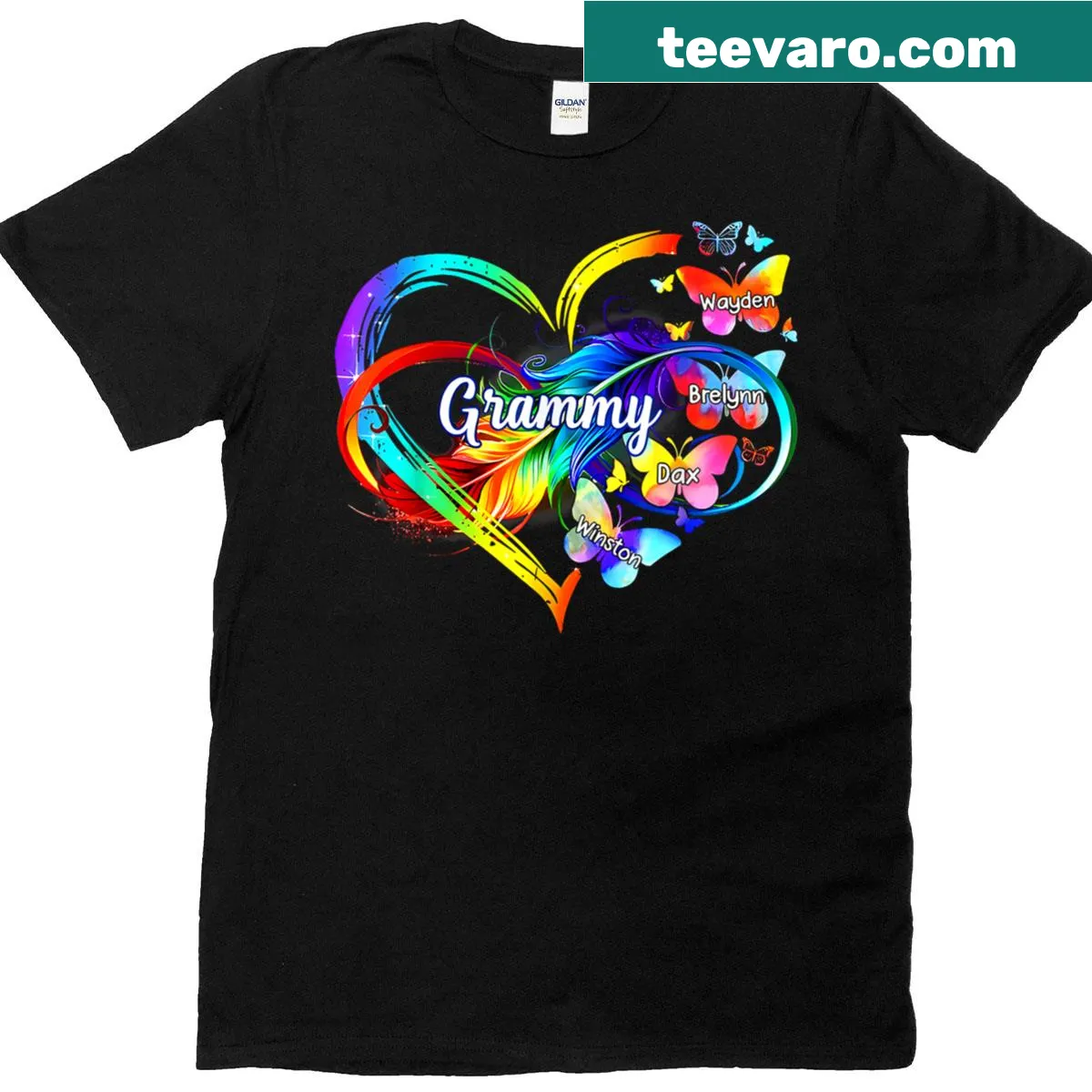 Text design celebrating motherhood with a heart graphic. — on a men's t-shirt