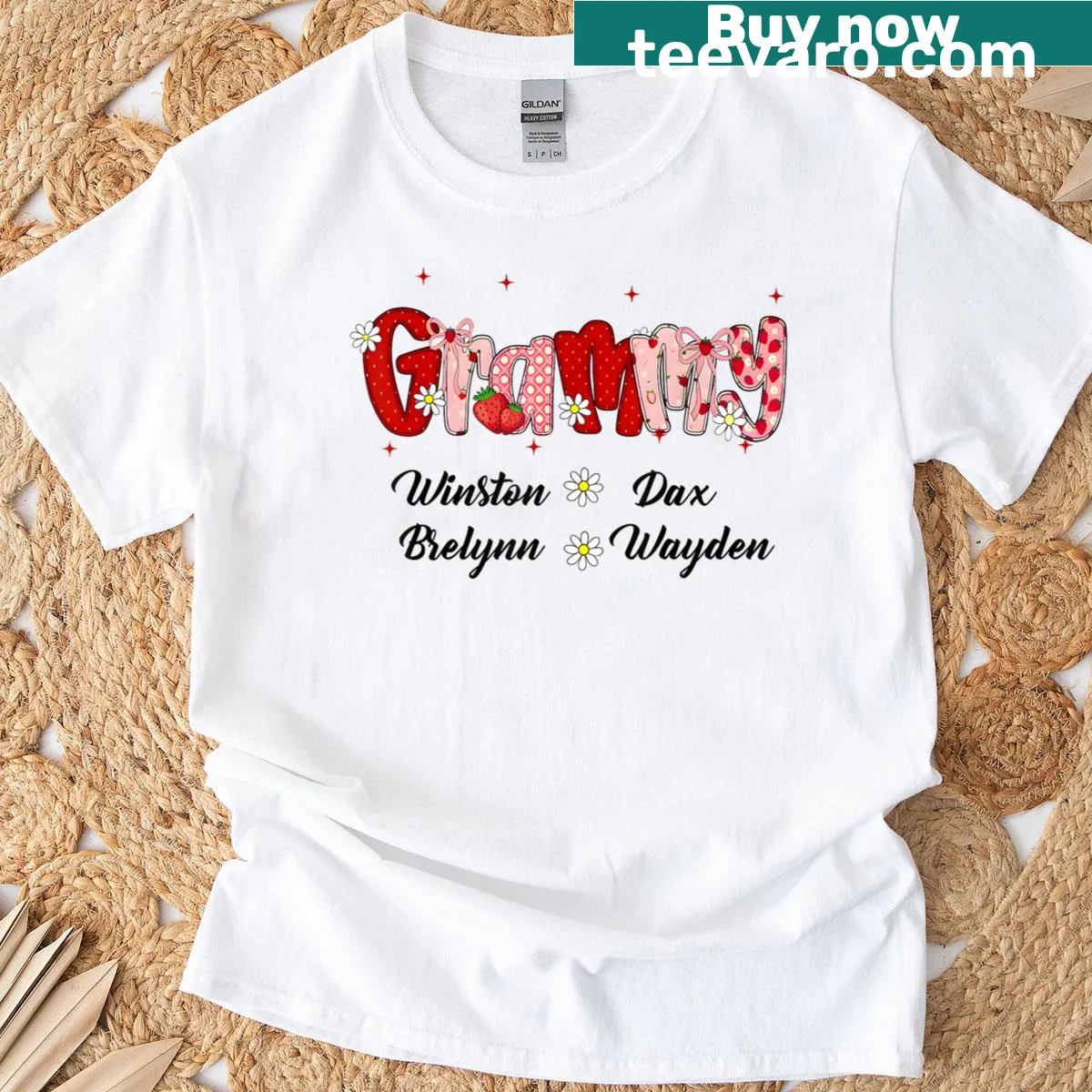 Heartfelt Grandma Mom T-shirt for Mother's Day — on a men's t-shirt