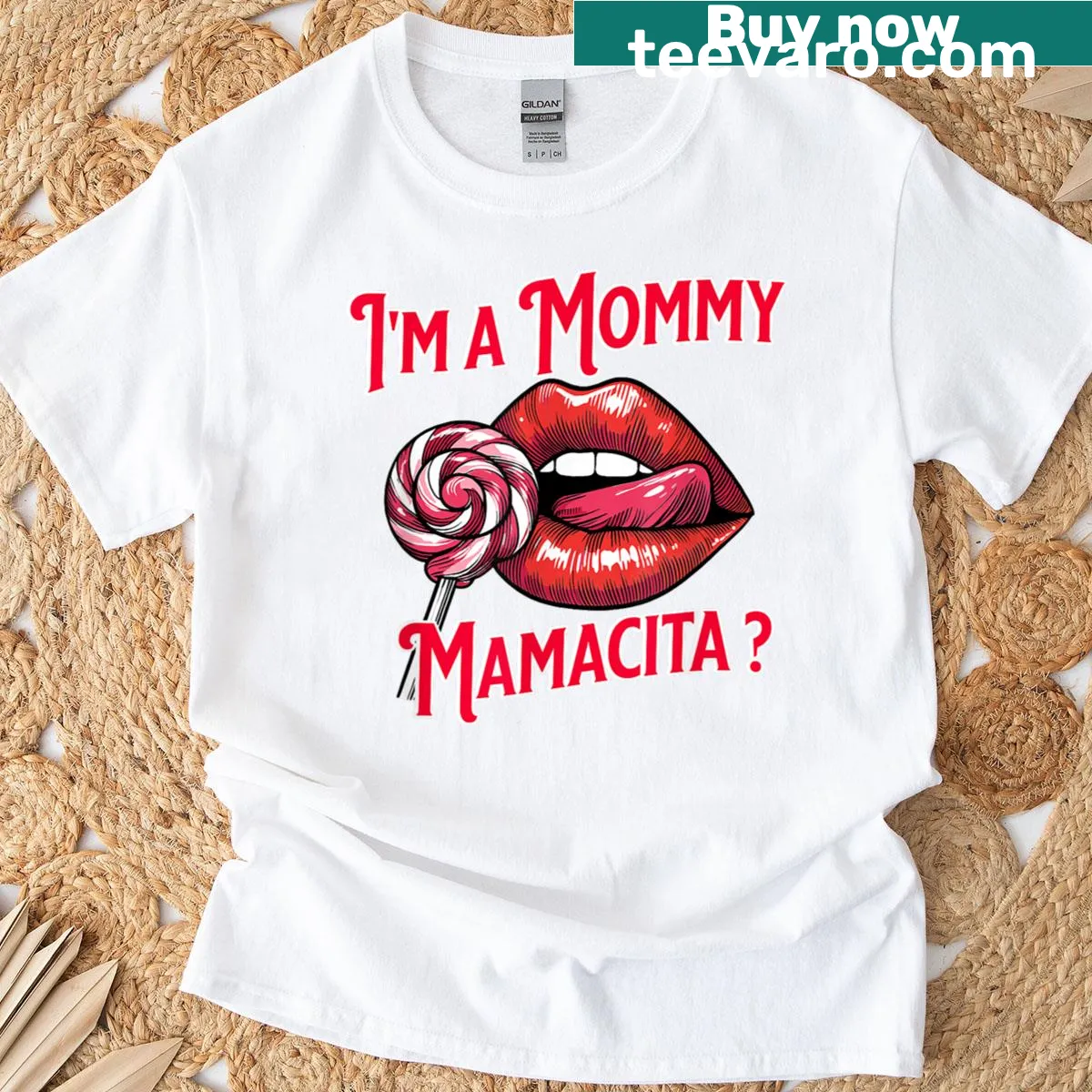 Funny T-shirt for moms featuring a Love Island-inspired quote — on a men's t-shirt