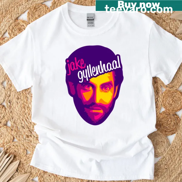 Vintage-style T-shirt featuring a graphic of Jake Gyllenhaal