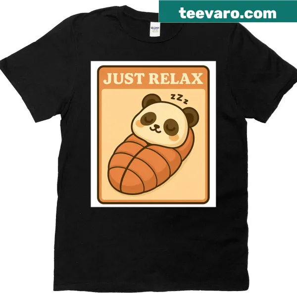 Cute sleeping panda graphic on a T-shirt