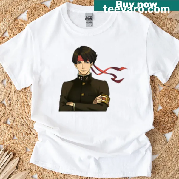 Cartoon portrait T-shirt featuring Kazuma Asogi