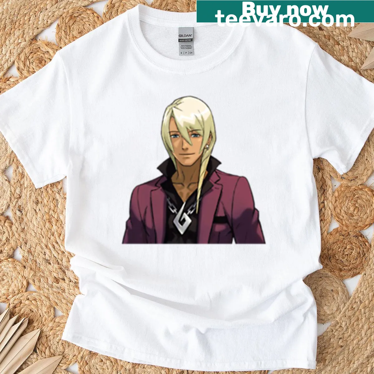 Klavier Gavin portrait T-shirt with an illustrated design. — on a men's t-shirt