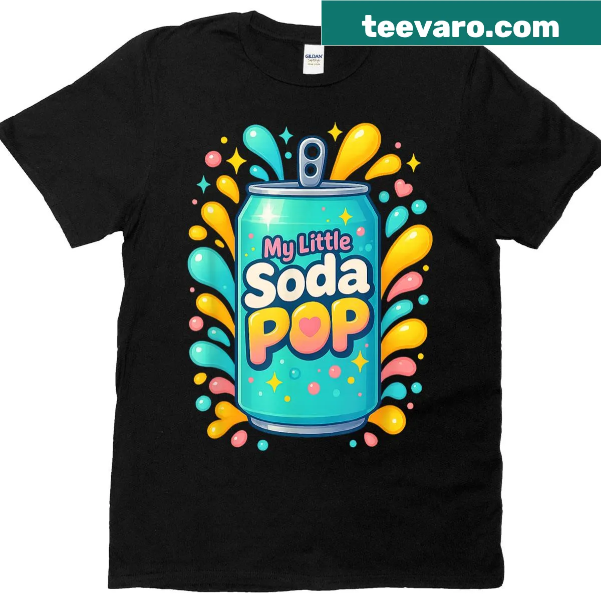 Kawaii inspired T-shirt featuring soda pop and Korean music vibes — on a men's t-shirt