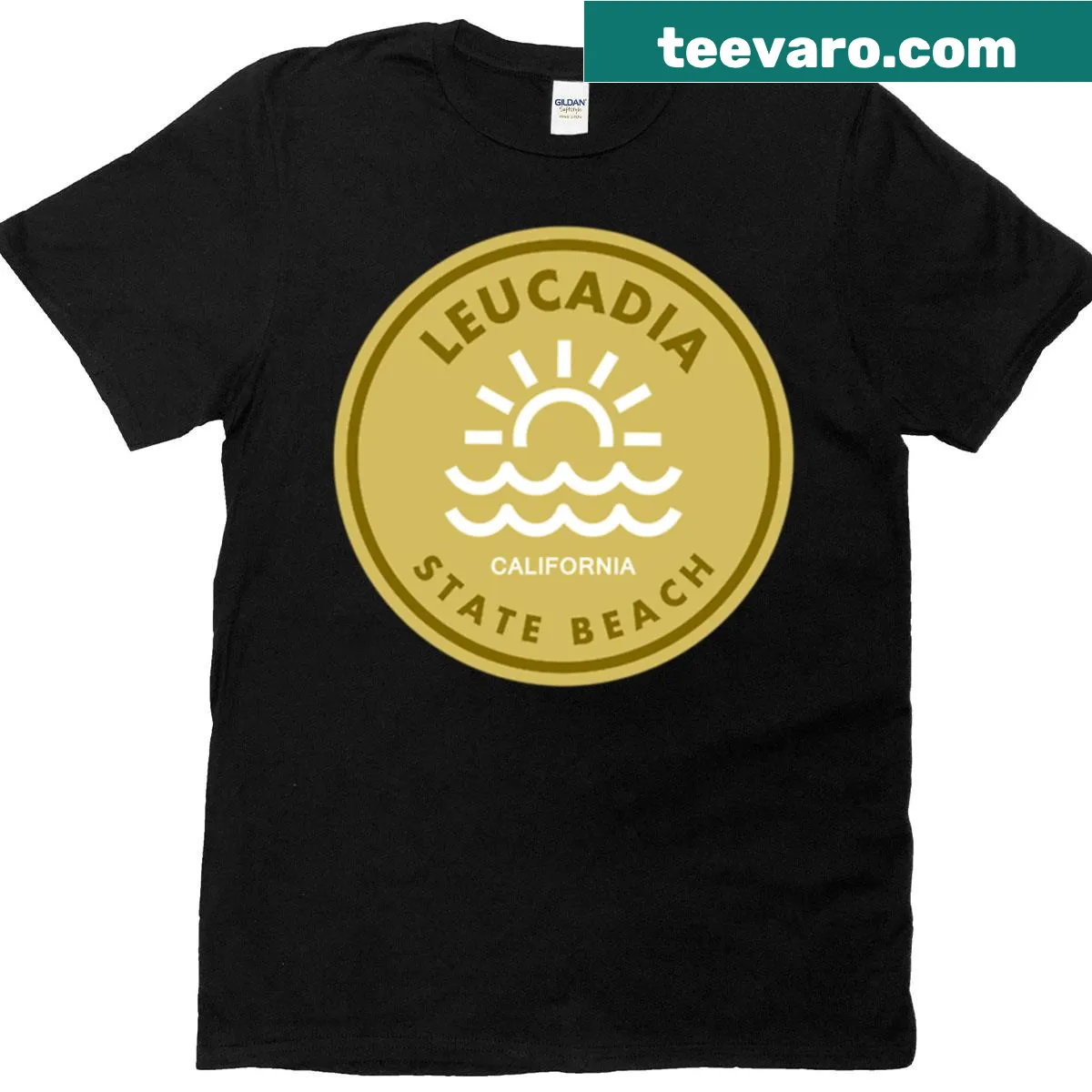Illustration of Leucadia State Beach for nature lovers — on a men's t-shirt