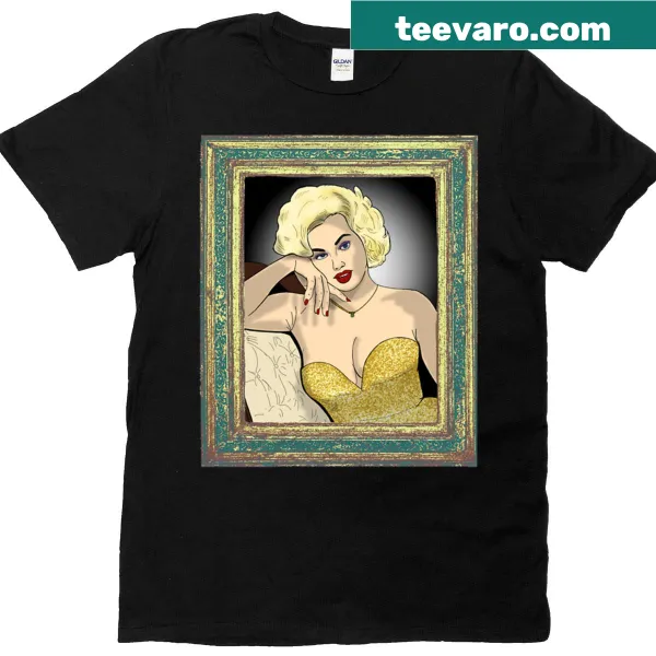 T-shirt featuring an illustration of Mamie Van Doren