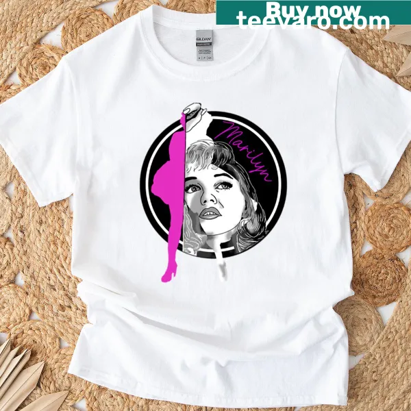 Illustration of Marilyn the misfit on a T-shirt.