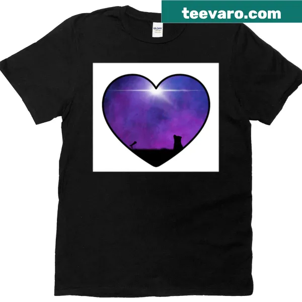 Cosmic nebula design on T-shirt
