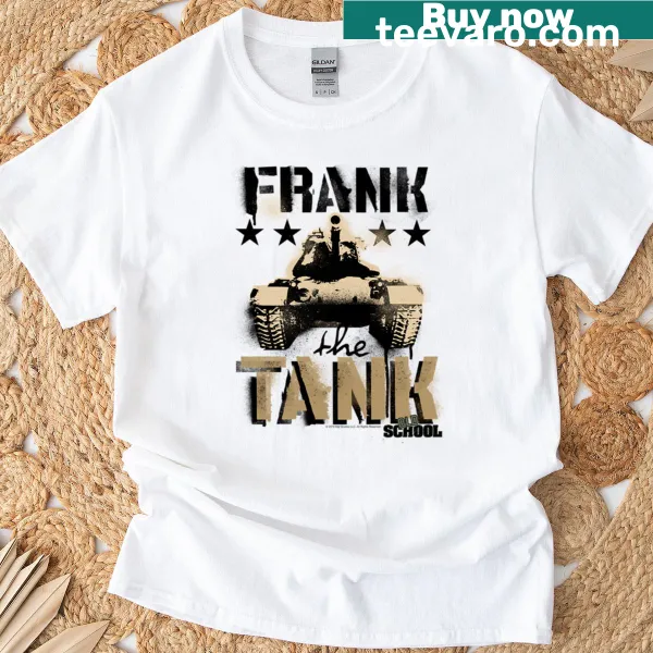 Portrait of Frank The Tank on a T-shirt