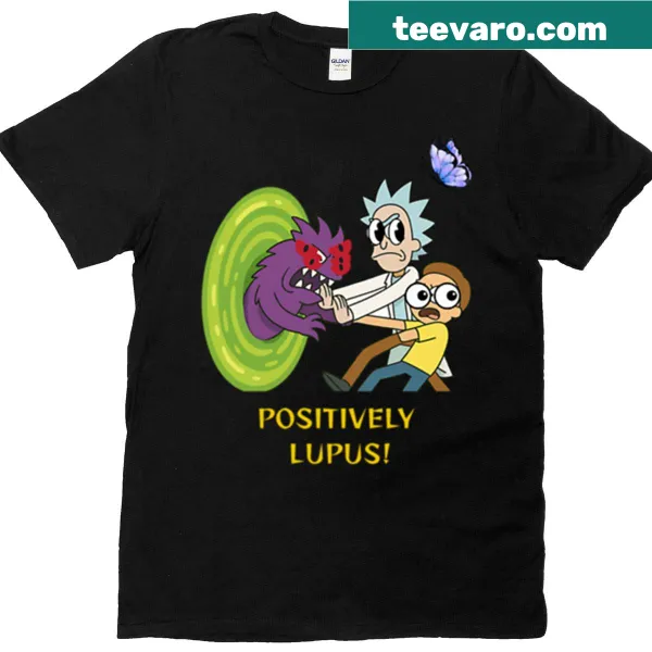 Inspirational 'Positively Lupus' graphic T-shirt with strong message