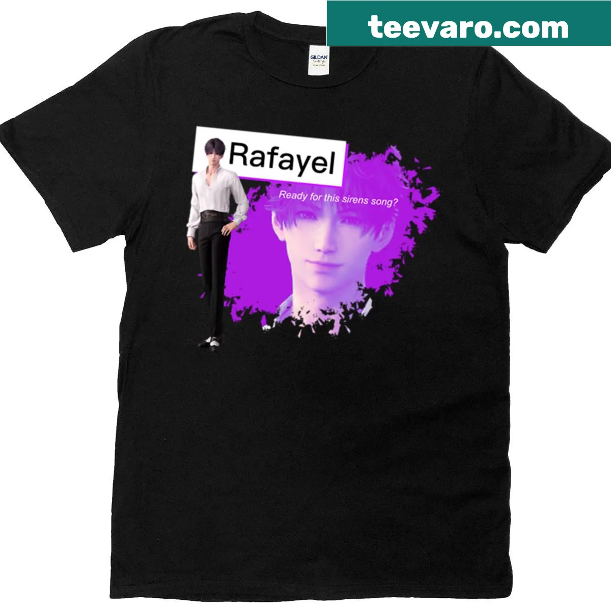 T-shirt featuring the phrase 'Ready For This Sirens Song' with a bold graphic design. — on a men's t-shirt