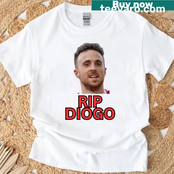 Memorial shirt featuring the phrase 'Rip Our Attacker Diogo Jota'