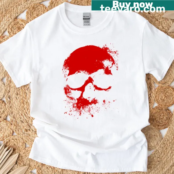 Intricate skull graphic on stylish T-shirt design
