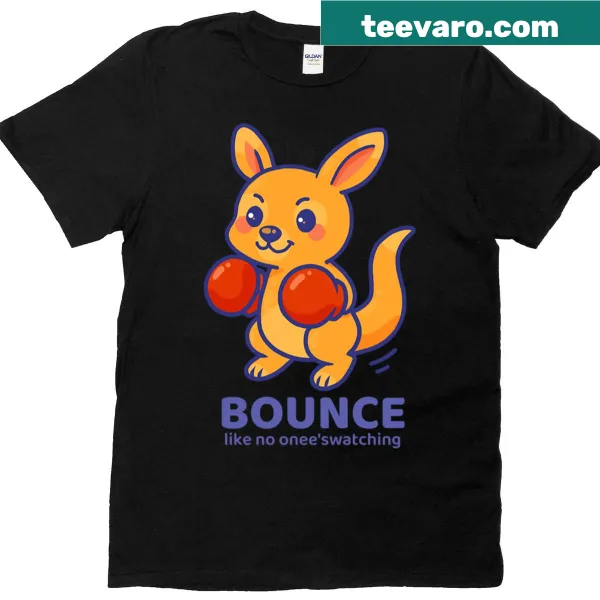 Illustrated kangaroo t-shirt promoting positivity