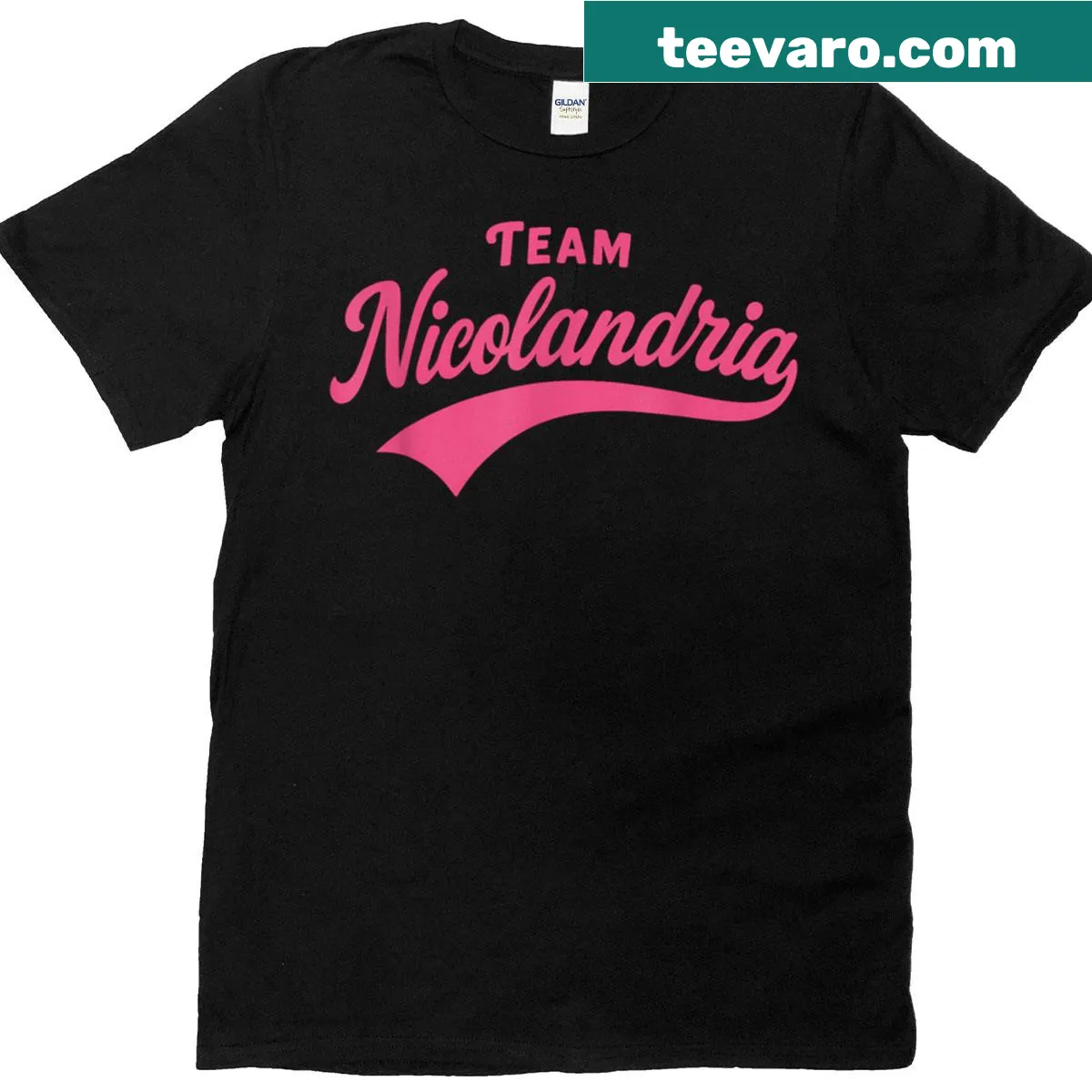 Funny love quote Team Nicolandria printed on a T-shirt — on a men's t-shirt