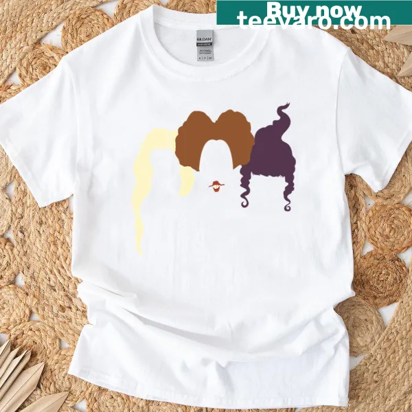 T-shirt featuring the whimsical illustration of the Sanderson Sisters.