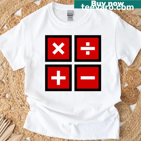 T-shirt featuring a creative graphic exploring numbers and mathematics.