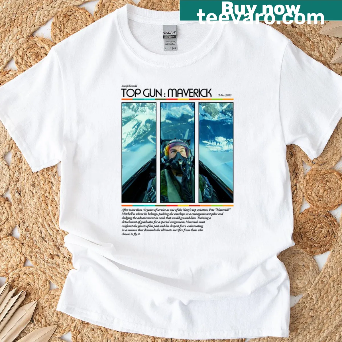 Top Gun inspired T-shirt with sleek design and aviation theme — on a men's t-shirt