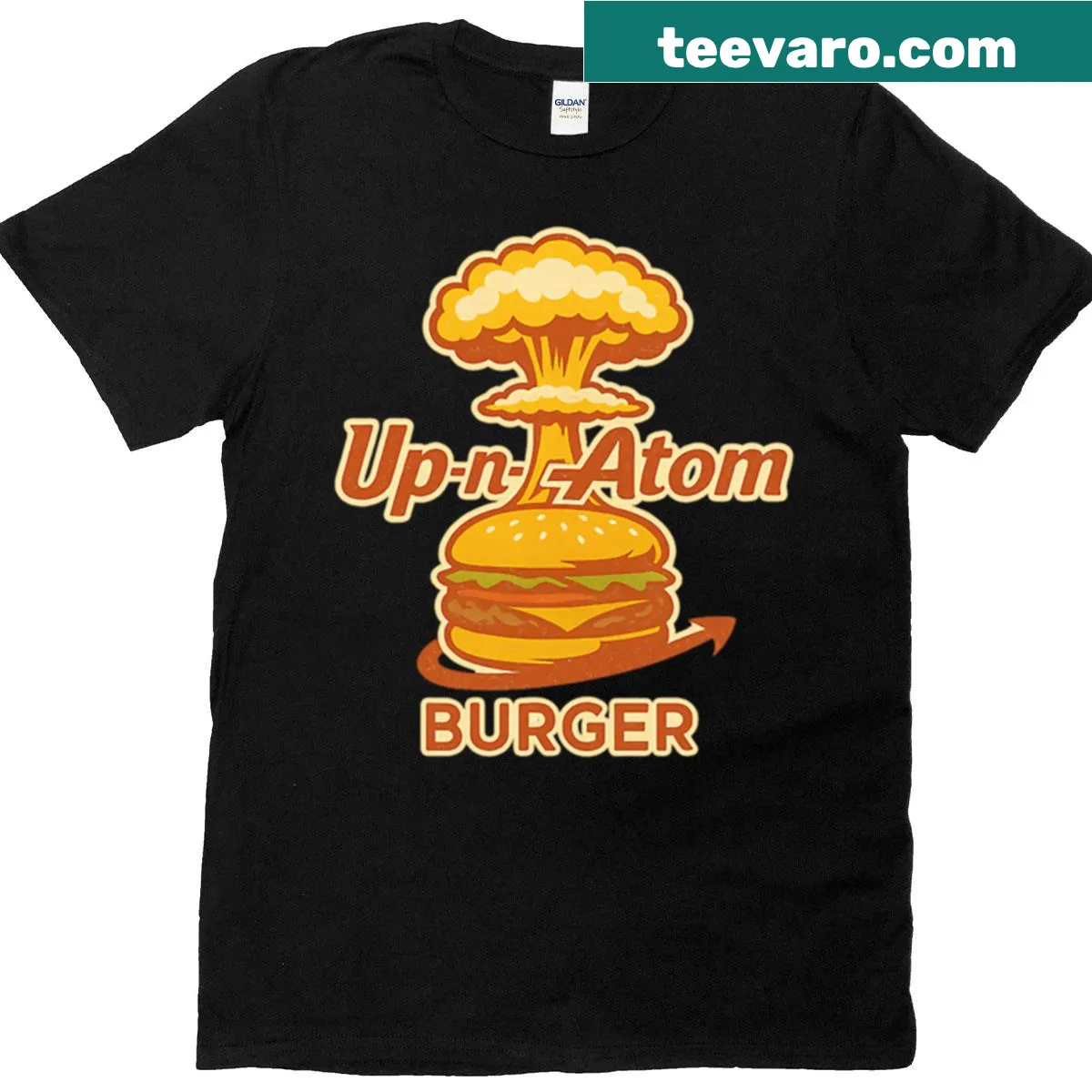 Diner logo parody t-shirt inspired by gaming culture — on a men's t-shirt